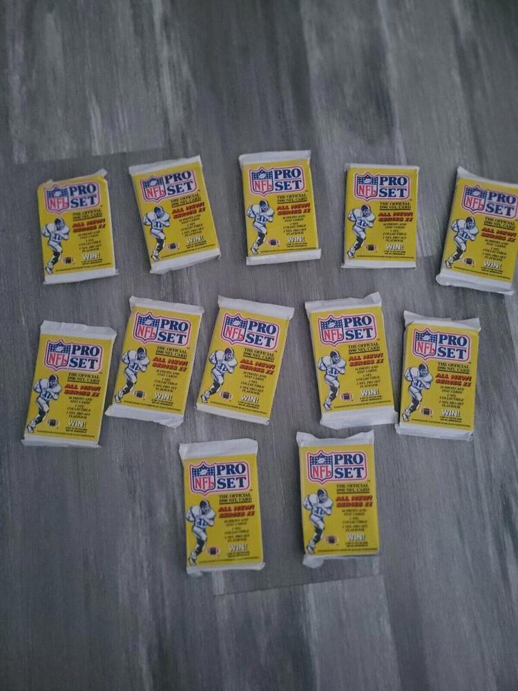 1990 Pro Set NFL Football Cards Series 2 Wax Pack Lot Of 12 Packs